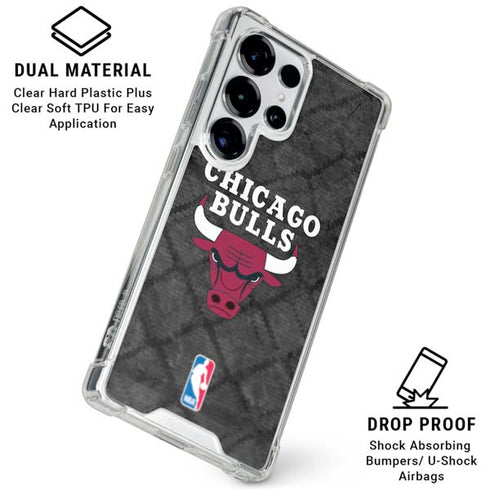 NBA Chicago Bulls Dark Rust Galaxy S25 Ultra Clear Case